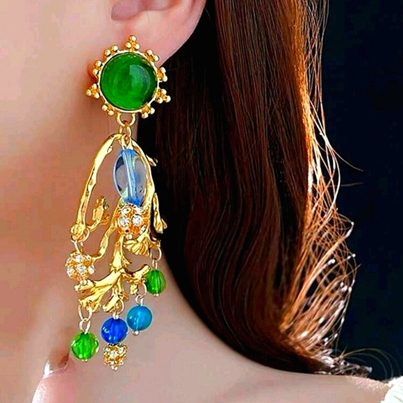 Free People Accessories - "Tawp Tier" 18k gold plated tassel Earrings